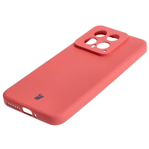 Bizon Silikonskal Sq för Xiaomi 14, smutsig rosa