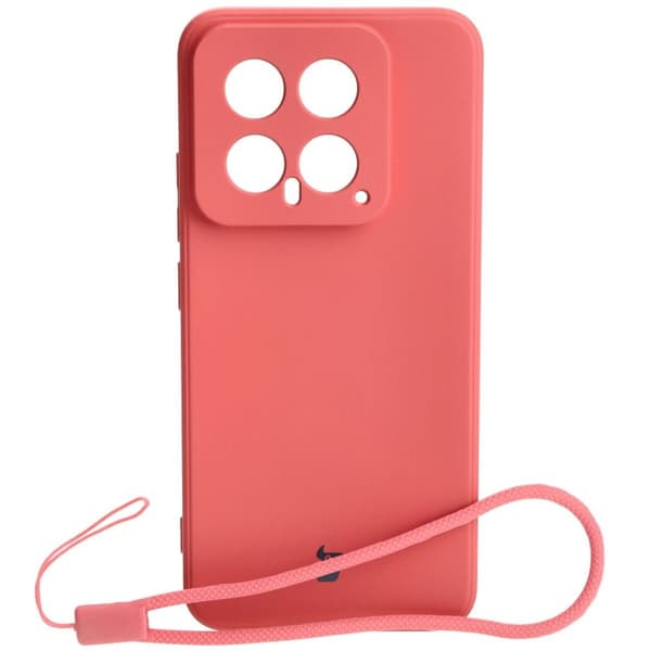 Bizon Silikonskal Sq för Xiaomi 14, smutsig rosa