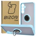 Pikkukuva 1 / 5: Bizon Case Hybrid Sormussuojakuori Galaxy A55 5G:lle, savunpunainen ja vaaleansininen kehys