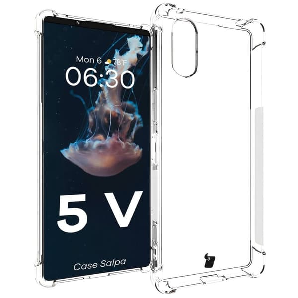 Bizon Case Salpa Flexibelt Skal för Sony Xperia 5 V, Transparent