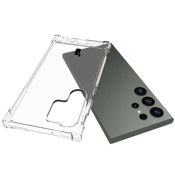 Etui + 2x Bizon-etui Clear Pack glas til Galaxy S24 Ultra, gennemsigtig