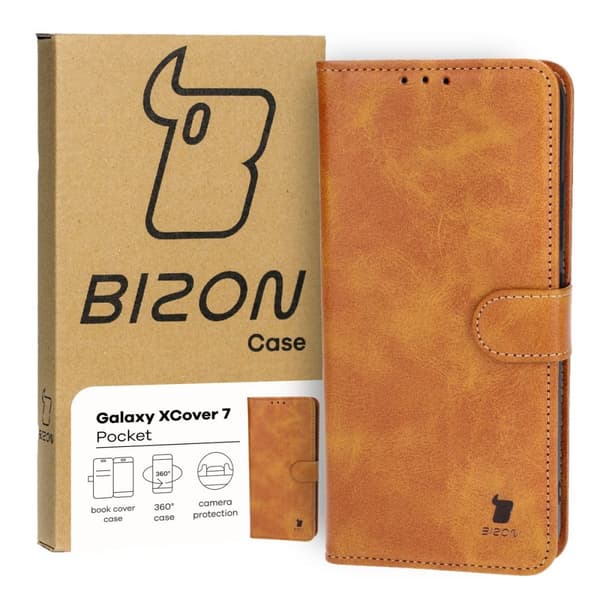 Bizon-kotelotasku Galaxy Xcover7:lle, ruskea