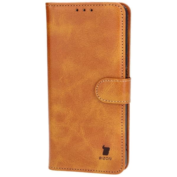 Bizon Case Pocket Flip-skal till Xiaomi Redmi Note 13 5G, Brun
