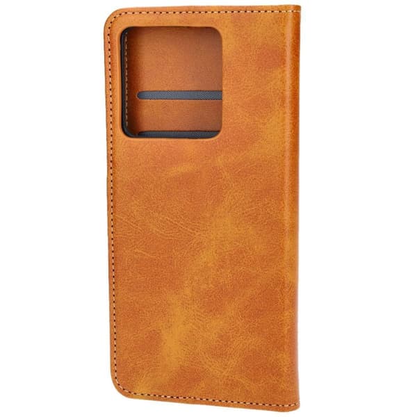 Bizon Case Pocket Flip-skal till Xiaomi Redmi Note 13 5G, Brun