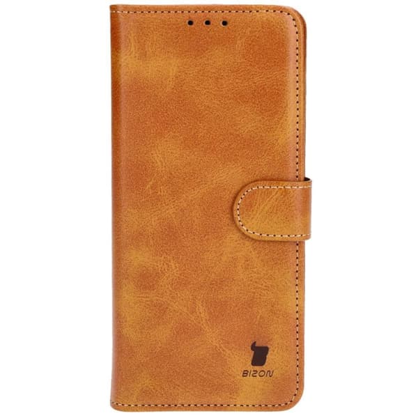 Bizon Case Pocket Flip-skal till Xiaomi Redmi Note 13 5G, Brun