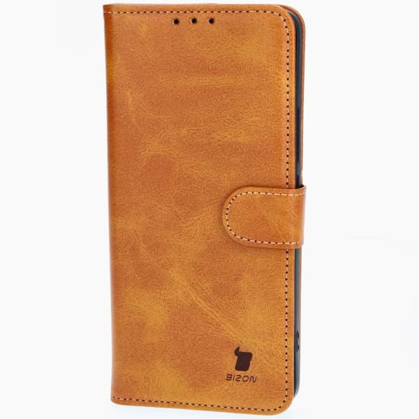 Bizon Case Pocket Flip-skal för Xiaomi Redmi Note 13 Pro+ 5G, Brun