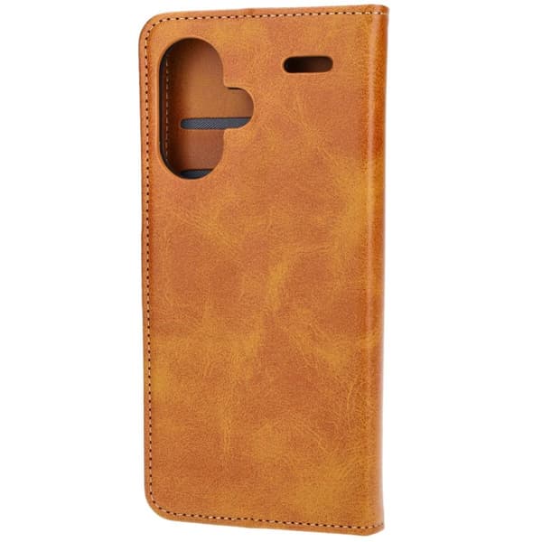 Bizon Case Pocket Flip-skal för Xiaomi Redmi Note 13 Pro+ 5G, Brun