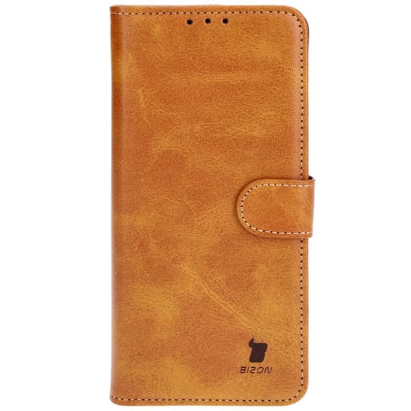 Bizon Case Pocket Flip-skal för Xiaomi Redmi Note 13 Pro+ 5G, Brun