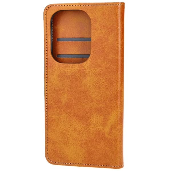 Bizon Case Pocket Flip-skal för Xiaomi Poco M6 Pro 4G / Xiaomi Redmi Note 13 Pro 4G, Brun