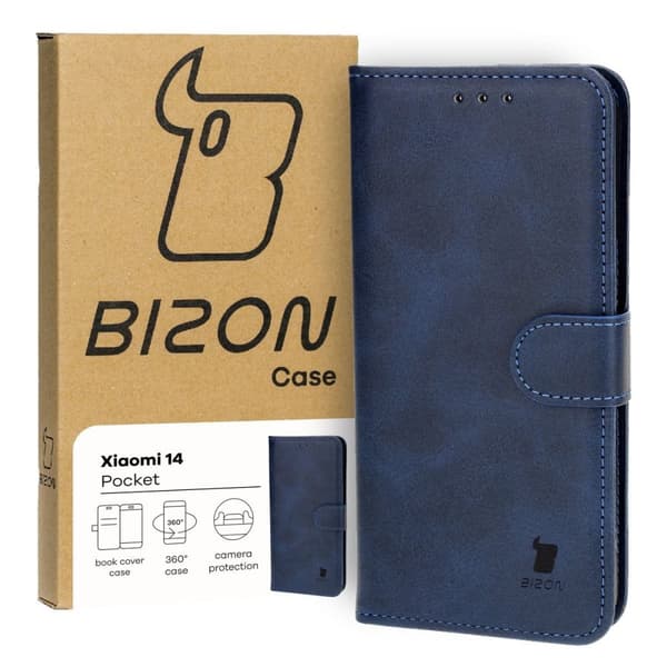Bizon Etui Pocket til Xiaomi 14, Marineblå