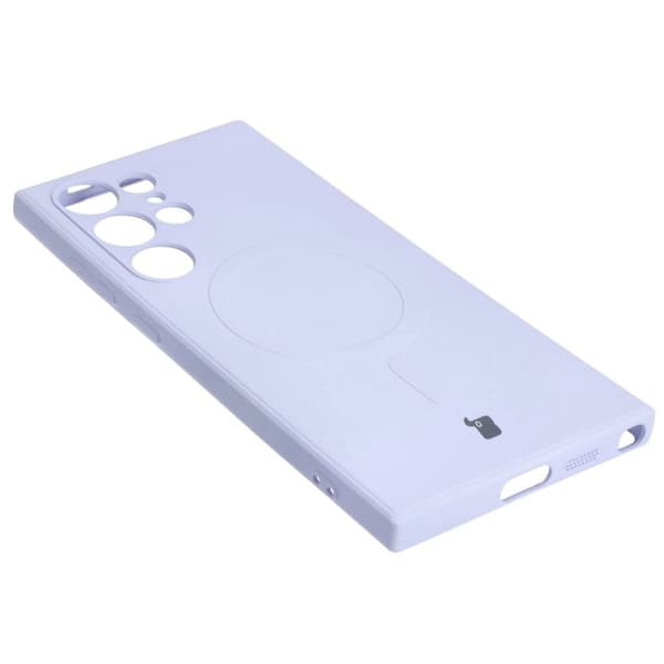 Bizon Case Silikone Magnetisk Sq cover til Galaxy S24 Ultra, lyselilla