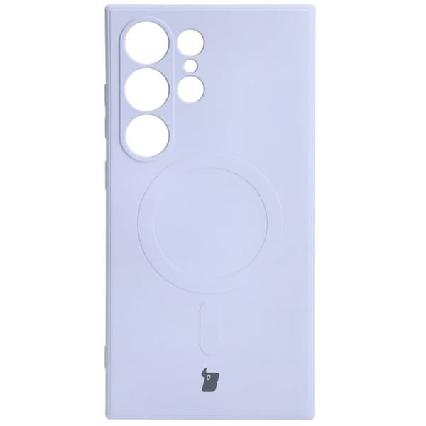 Bizon Case Silikone Magnetisk Sq cover til Galaxy S24 Ultra, lyselilla