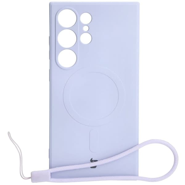 Bizon Case Silikone Magnetisk Sq cover til Galaxy S24 Ultra, lyselilla