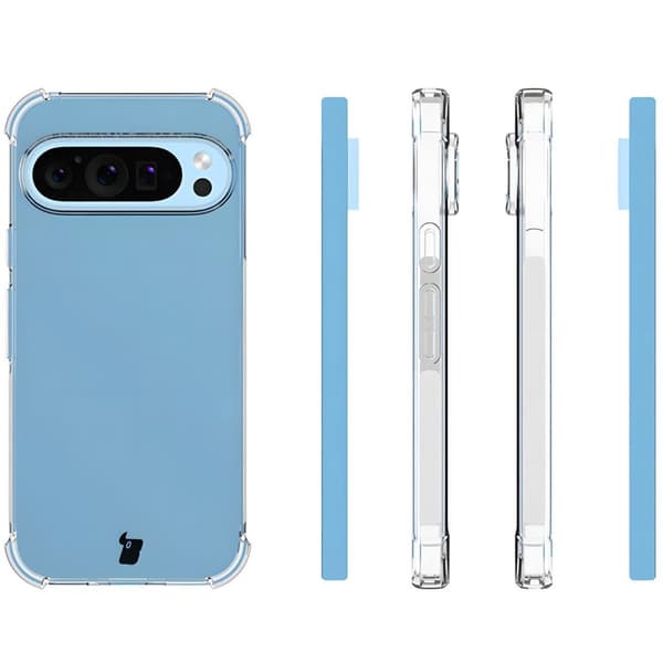 Bizon Case Salpa Flexibelt Skal för Google Pixel 9 / 9 Pro, Transparent