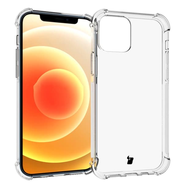 Skal + 2x glas + lins Bizon Case Clear Pack för iPhone 13, transparent