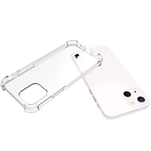 Skal + 2x glas + lins Bizon Case Clear Pack för iPhone 13, transparent