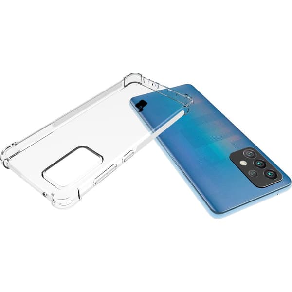 Skal + 2x glas + lins Bizon-skal Clear Pack för Galaxy A52s 5G, A52 5G/4G, transparent