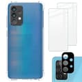 Miniatyrbild 1 av 6: Skal + 2x glas + lins Bizon-skal Clear Pack för Galaxy A52s 5G, A52 5G/4G, transparent