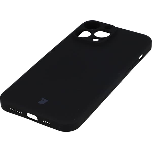 Bizon Silikone Etui til iPhone 13 Pro Max, Sort