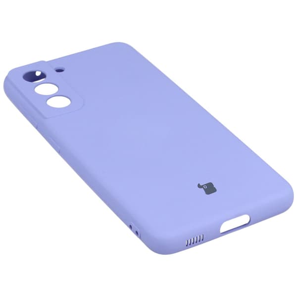 Bizon Case Silikone-etui til Galaxy S21, lyselilla