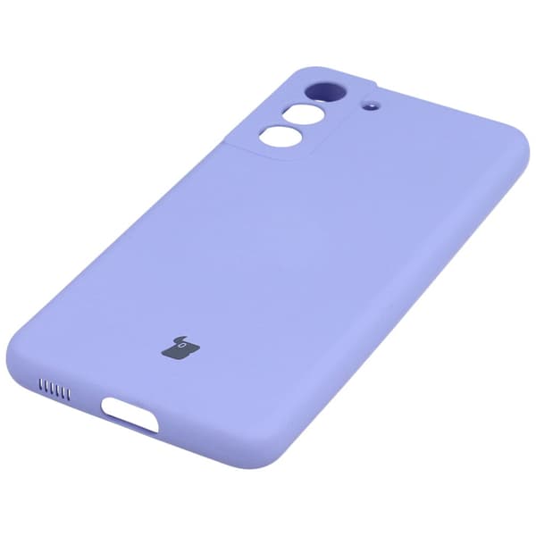 Bizon Case Silikone-etui til Galaxy S21, lyselilla