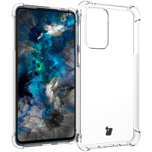 Suojakuori + 2 kpl lasia + linssi Bizon-kotelo, kirkas pakkaus Galaxy A33 5G:lle, läpinäkyvä