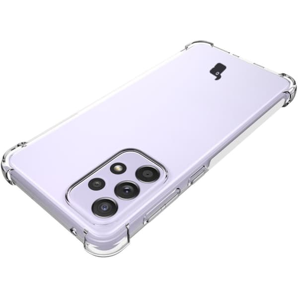 Suojakuori + 2 kpl lasia + linssi Bizon-kotelo, kirkas pakkaus Galaxy A33 5G:lle, läpinäkyvä