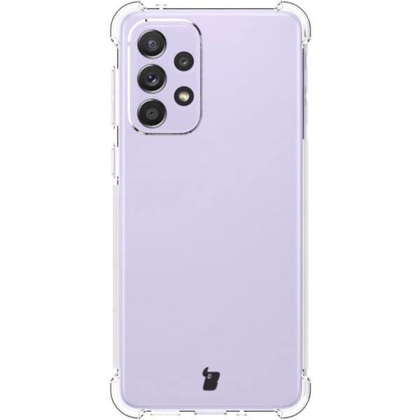 Suojakuori + 2 kpl lasia + linssi Bizon-kotelo, kirkas pakkaus Galaxy A33 5G:lle, läpinäkyvä