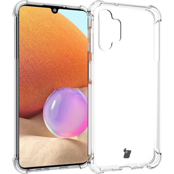 Suojakuori + 2x Bizon-kotelo, kirkas lasi, Galaxy A13 4G:lle, läpinäkyvä