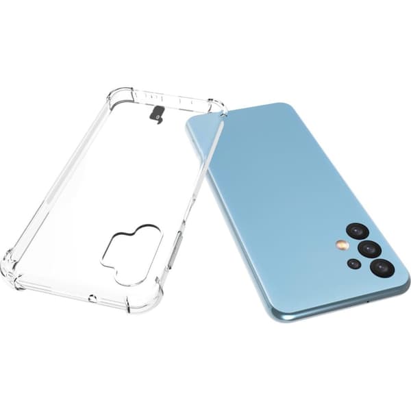 Suojakuori + 2x Bizon-kotelo, kirkas lasi, Galaxy A13 4G:lle, läpinäkyvä