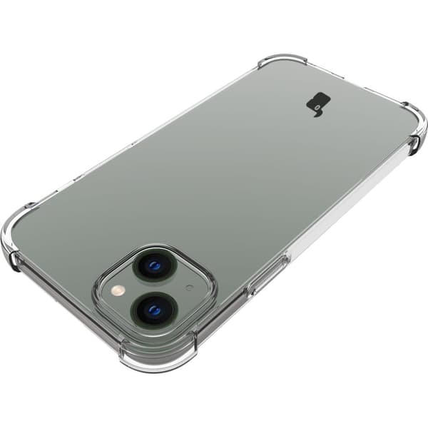 Bizon-kotelo + 2 lasia + linssi, läpinäkyvä iPhone 14 Plus -puhelimelle