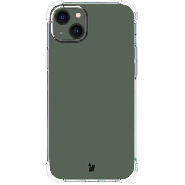Bizon-kotelo + 2 lasia + linssi, läpinäkyvä iPhone 14 Plus -puhelimelle