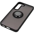 Miniatyrbild 3 av 8: Bizon Case Hybrid Ringfingerringfodral för Galaxy S22, rökfärgad med svart ram
