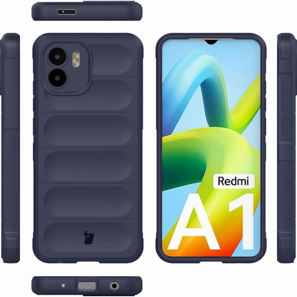 Bizon Case Tur panssaroitu suojakuori Xiaomi Redmi A1:lle, tummansininen