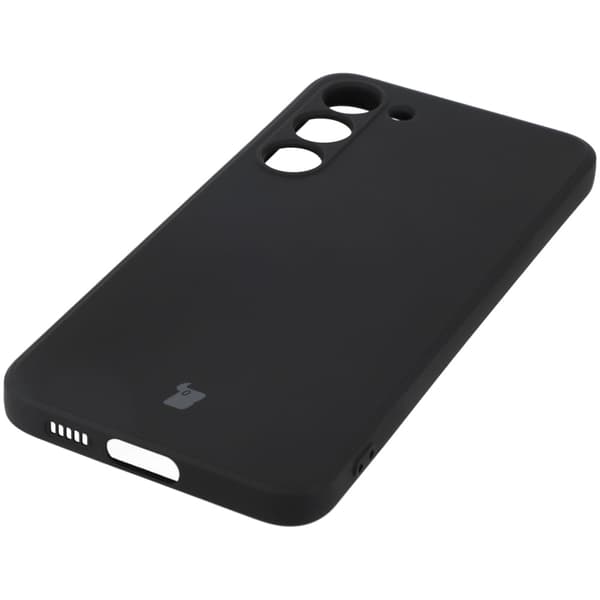 Bizon Silicone Sq -suojakuori Galaxy S23 Plussalle, musta