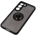Miniatyrbillede 3 af 8: Bizon Case Hybrid Ring Fingerring Cover til Galaxy S23, Røgfarvet med Sort Ramme