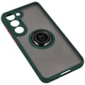 Miniatyrbillede 4 af 8: Bizon Case Hybrid Ring Fingerring Cover til Galaxy S23, Røgfarvet med Mørkegrøn Ramme
