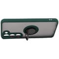 Miniatyrbillede 5 af 8: Bizon Case Hybrid Ring Fingerring Cover til Galaxy S23, Røgfarvet med Mørkegrøn Ramme