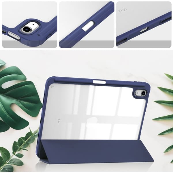 Bizon Case Tab Clear Matt iPad 11 / 10 sukupolvelle. 2025 / 2022, tummansininen