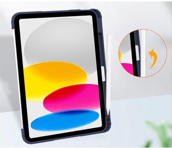 Bizon Case Tab Clear Matt iPad 11 / 10 sukupolvelle. 2025 / 2022, tummansininen