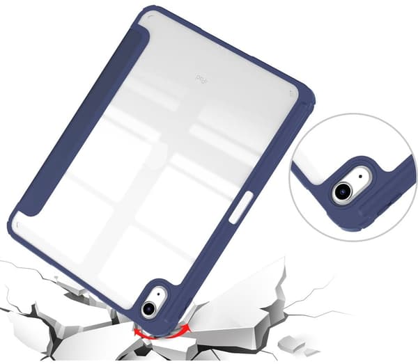 Bizon Case Tab Clear Matt iPad 11 / 10 sukupolvelle. 2025 / 2022, tummansininen