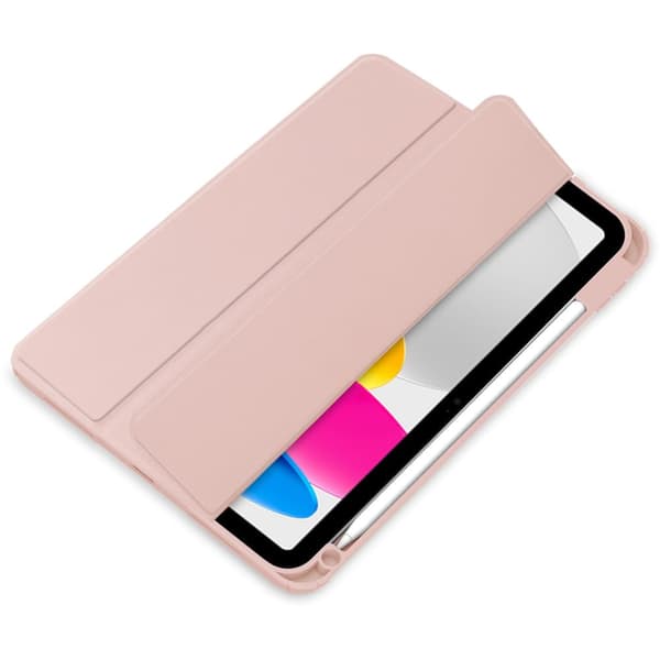 Bizon-skal med flik, genomskinligt matt för iPad 11/10 generationen. 2025/2022, roséguld
