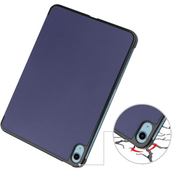 Bizon-cover med tab-krokodillemotiv til iPad 11/10 generation. 2025 / 2022, marineblå