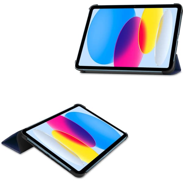 Bizon-cover med tab-krokodillemotiv til iPad 11/10 generation. 2025 / 2022, marineblå