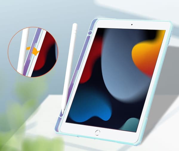 Bizon Cover Tab Clear Matt til iPad 9/8/7 10.2 2021/2020/2019, blå