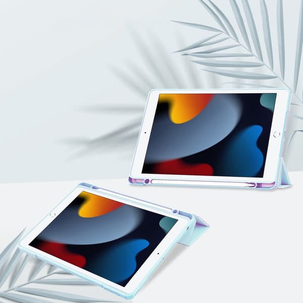 Bizon Cover Tab Clear Matt til iPad 9/8/7 10.2 2021/2020/2019, blå
