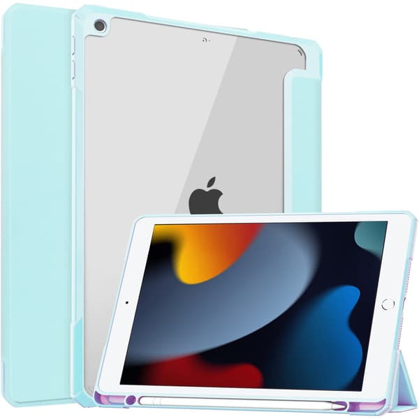 Bizon Cover Tab Clear Matt til iPad 9/8/7 10.2 2021/2020/2019, blå