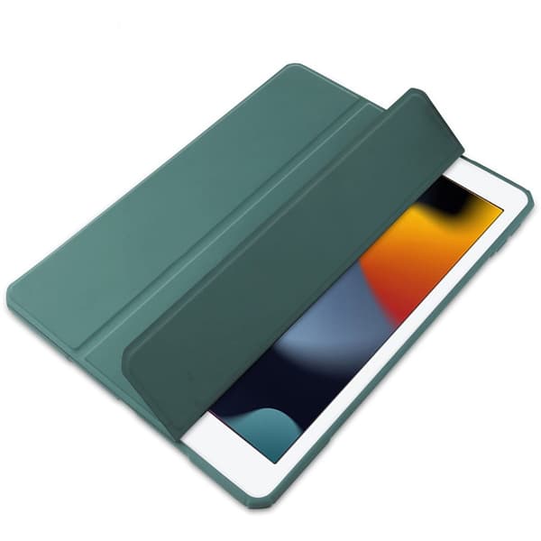 Bizon Cover Tab Clear Matt til iPad 9/8/7 10.2 2021/2020/2019, mørkegrøn