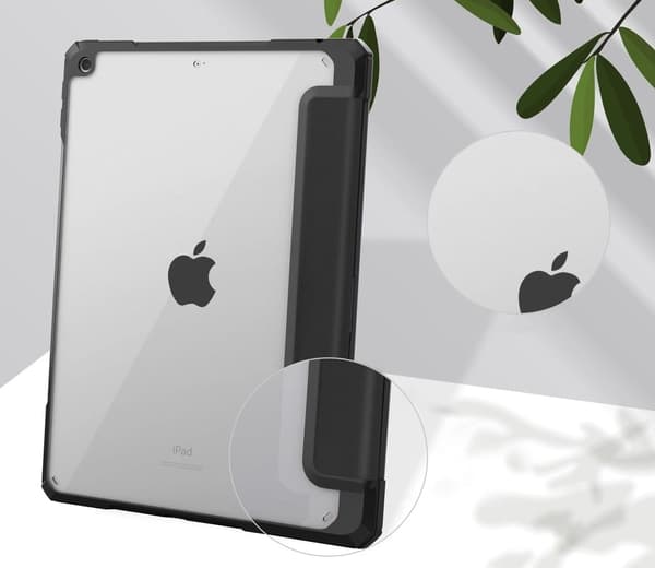 Bizon Cover Tab Clear Matt til iPad 9/8/7 10.2 2021/2020/2019, sort