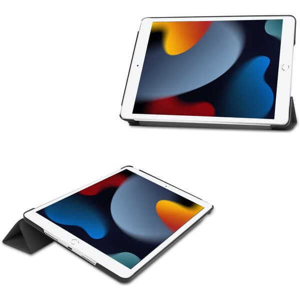 Bizon-cover Tab Croc til iPad 9/8/7 10.2 2021/2020/2019, sort